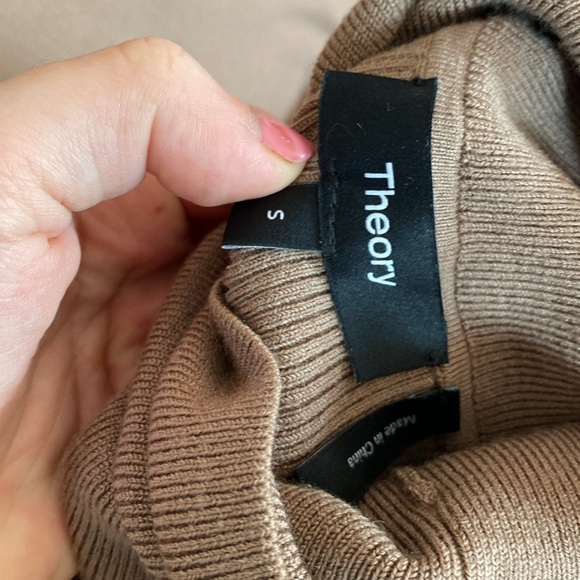Theory / Combo Dress in Bistretch Wool Twill ribbed sweater turtleneck small S - Picture 6 of 7